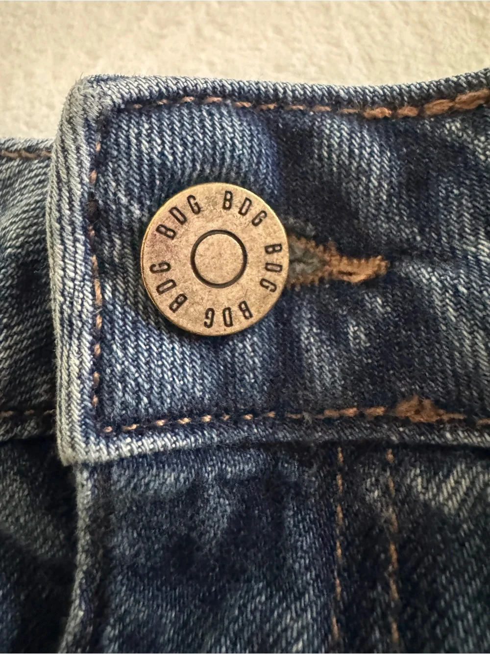 BDG Urban Outfitters Men's Distressed Light Blue Denim Cutoff Shorts size 34